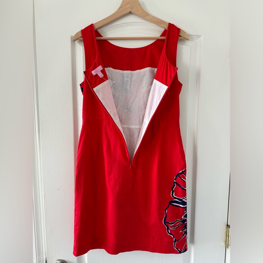LILLY PULITZER Red Tomato Evie Floral Dress - Picture 4 of 11